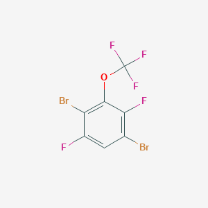 molecular formula C7HBr2F5O B1410362 1,4-Dibromo-2,5-difluoro-3-(trifluoromethoxy)benzene CAS No. 1803836-28-3