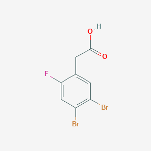 molecular formula C8H5Br2FO2 B1410366 4,5-Dibromo-2-fluorophenylacetic acid CAS No. 1806345-99-2