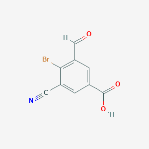 4-Bromo-3-cyano-5-formylbenzoic acid