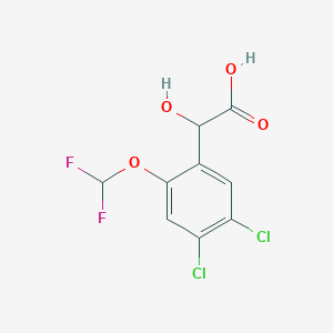 molecular formula C9H6Cl2F2O4 B1410378 4,5-Dichloro-2-(difluoromethoxy)mandelic acid CAS No. 1803832-53-2