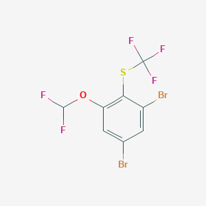 1,5-Dibromo-3-difluoromethoxy-2-(trifluoromethylthio)benzene
