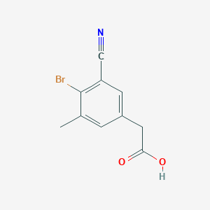 2-(4-Bromo-3-cyano-5-methylphenyl)acetic acid