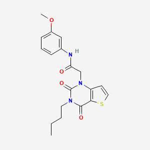 molecular formula C19H21N3O4S B14104027 2-(3-butyl-2,4-dioxo-3,4-dihydrothieno[3,2-d]pyrimidin-1(2H)-yl)-N-(3-methoxyphenyl)acetamide 