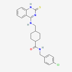 molecular formula C23H25ClN4OS B14104051 N-(4-chlorobenzyl)-4-(((2-thioxo-1,2-dihydroquinazolin-4-yl)amino)methyl)cyclohexanecarboxamide 