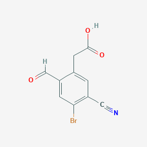 2-(4-Bromo-5-cyano-2-formylphenyl)acetic acid