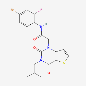 molecular formula C18H17BrFN3O3S B14104185 N-(4-bromo-2-fluorophenyl)-2-[3-(2-methylpropyl)-2,4-dioxo-3,4-dihydrothieno[3,2-d]pyrimidin-1(2H)-yl]acetamide 