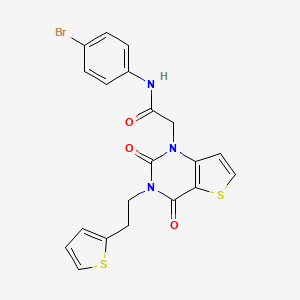 molecular formula C20H16BrN3O3S2 B14104192 N-(4-bromophenyl)-2-(2,4-dioxo-3-(2-(thiophen-2-yl)ethyl)-3,4-dihydrothieno[3,2-d]pyrimidin-1(2H)-yl)acetamide 
