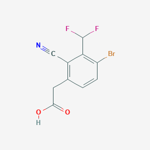 2-[4-Bromo-2-cyano-3-(difluoromethyl)phenyl]acetic acid