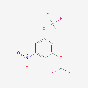 molecular formula C8H4F5NO4 B1410430 1-Difluoromethoxy-3-nitro-5-(trifluoromethoxy)benzene CAS No. 1807182-91-7