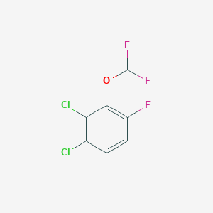 molecular formula C7H3Cl2F3O B1410431 1,2-Dichloro-3-difluoromethoxy-4-fluorobenzene CAS No. 1803831-95-9