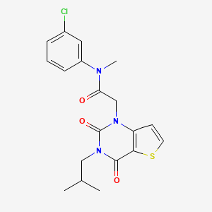 molecular formula C19H20ClN3O3S B14104356 N-(3-chlorophenyl)-N-methyl-2-[3-(2-methylpropyl)-2,4-dioxo-3,4-dihydrothieno[3,2-d]pyrimidin-1(2H)-yl]acetamide 