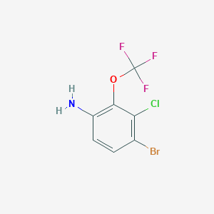 molecular formula C7H4BrClF3NO B1410436 4-Bromo-3-chloro-2-(trifluoromethoxy)aniline CAS No. 1805410-57-4