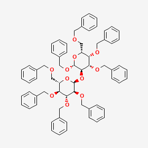 molecular formula C68H70O11 B14104382 Bn(-2)[Bn(-3)][Bn(-4)][Bn(-6)]L-Glc(a1-2)[Bn(-3)][Bn(-4)][Bn(-6)]Gal(b)-O-Bn 