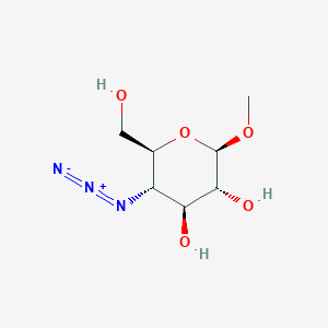 molecular formula C7H13N3O5 B14104402 beta-D-Glucopyranoside, methyl 4-azido-4-deoxy- CAS No. 42869-62-5