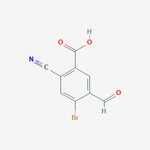 molecular formula C9H4BrNO3 B1410441 4-Bromo-2-cyano-5-formylbenzoic acid CAS No. 1806062-28-1