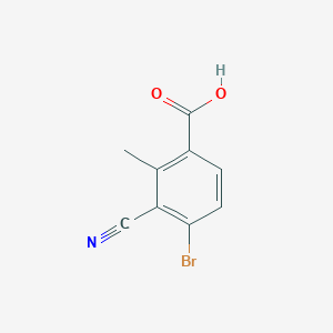 molecular formula C9H6BrNO2 B1410446 4-Bromo-3-cyano-2-methylbenzoic acid CAS No. 1805519-40-7