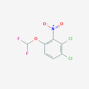 molecular formula C7H3Cl2F2NO3 B1410450 1,2-Dichloro-4-difluoromethoxy-3-nitrobenzene CAS No. 1804516-81-1