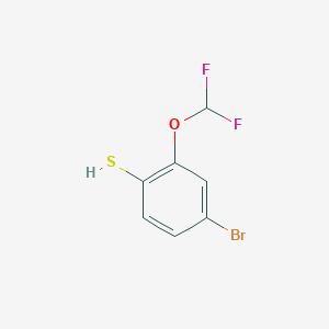 molecular formula C7H5BrF2OS B1410453 4-Bromo-2-(difluoromethoxy)thiophenol CAS No. 1805024-30-9