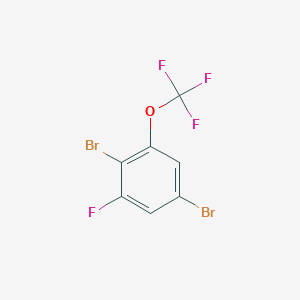 molecular formula C7H2Br2F4O B1410454 1,4-Dibromo-2-fluoro-6-(trifluoromethoxy)benzene CAS No. 1803717-05-6