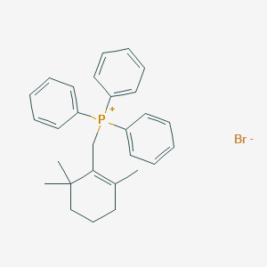 molecular formula C28H32BrP B141046 Triphenyl-[(2,6,6-trimethylcyclohexen-1-yl)methyl]phosphanium;bromide CAS No. 56013-01-5
