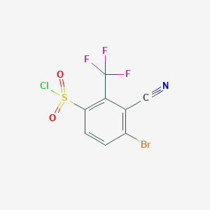 4-Bromo-3-cyano-2-(trifluoromethyl)benzenesulfonyl chloride