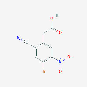 molecular formula C9H5BrN2O4 B1410462 2-(4-Bromo-2-cyano-5-nitrophenyl)acetic acid CAS No. 1805573-99-2