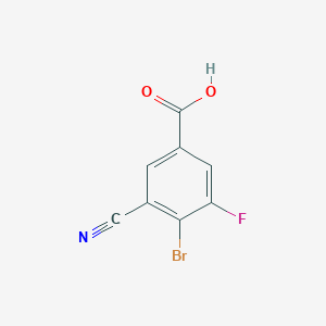 molecular formula C8H3BrFNO2 B1410464 4-Bromo-3-cyano-5-fluorobenzoic acid CAS No. 1805595-85-0