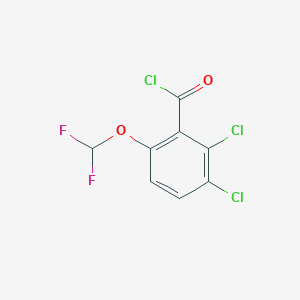 molecular formula C8H3Cl3F2O2 B1410467 2,3-Dichloro-6-(difluoromethoxy)benzoyl chloride CAS No. 1803789-10-7