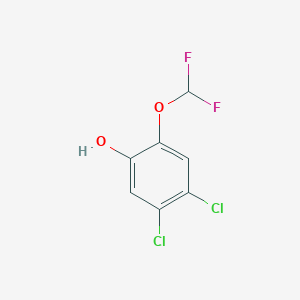 molecular formula C7H4Cl2F2O2 B1410468 4,5-Dichloro-2-(difluoromethoxy)phenol CAS No. 1806352-16-8