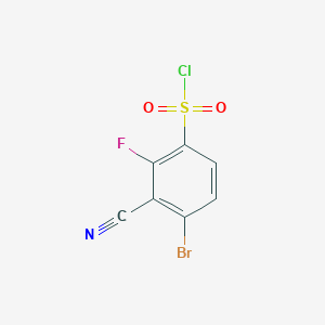 molecular formula C7H2BrClFNO2S B1410479 4-Bromo-3-cyano-2-fluorobenzenesulfonyl chloride CAS No. 1805405-81-5