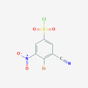 4-Bromo-3-cyano-5-nitrobenzenesulfonyl chloride