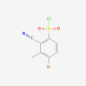 molecular formula C8H5BrClNO2S B1410481 4-Bromo-2-cyano-3-methylbenzenesulfonyl chloride CAS No. 1807028-60-9