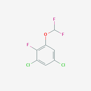 molecular formula C7H3Cl2F3O B1410483 1,5-Dichloro-3-difluoromethoxy-2-fluorobenzene CAS No. 1803714-51-3
