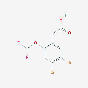 4,5-Dibromo-2-(difluoromethoxy)phenylacetic acid