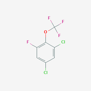 molecular formula C7H2Cl2F4O B1410501 1,5-Dichloro-3-fluoro-2-(trifluoromethoxy)benzene CAS No. 1806351-27-8