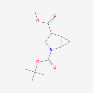 molecular formula C12H19NO4 B1410505 2-tert-Butyl 4-methyl 2-azabicyclo[3.1.0]hexane-2,4-dicarboxylate CAS No. 1823580-07-9