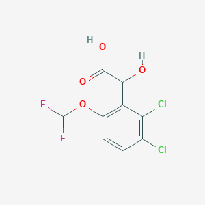 molecular formula C9H6Cl2F2O4 B1410506 2,3-Dichloro-6-(difluoromethoxy)mandelic acid CAS No. 1806351-50-7