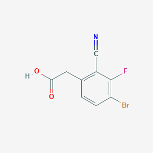molecular formula C9H5BrFNO2 B1410508 4-Bromo-2-cyano-3-fluorophenylacetic acid CAS No. 1806848-84-9