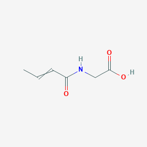 molecular formula C6H9NO3 B14105157 Glycine, N-(1-oxo-2-butenyl)- 