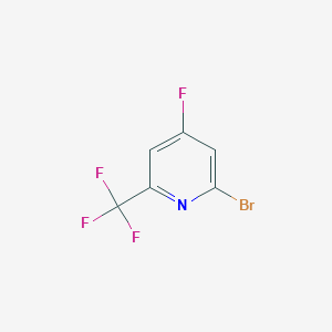 molecular formula C6H2BrF4N B1410519 2-溴-4-氟-6-(三氟甲基)吡啶 CAS No. 1227577-12-9