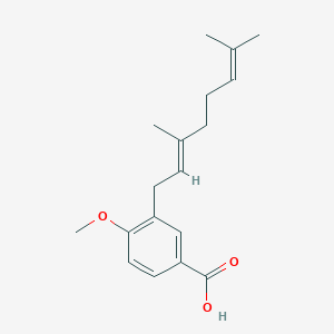 molecular formula C18H24O3 B141052 3-Geranyl-4-methoxybenzoic acid CAS No. 246266-38-6