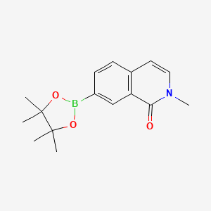 molecular formula C16H20BNO3 B1410520 2-甲基-7-(4,4,5,5-四甲基-1,3,2-二氧杂硼烷-2-基)异喹啉-1(2H)-酮 CAS No. 2096997-20-3