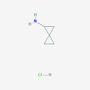 molecular formula C5H10ClN B1410523 Spiro[2.2]pentan-1-amine hydrochloride CAS No. 17202-70-9