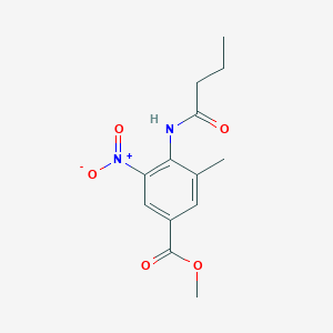 molecular formula C13H16N2O5 B141053 Methyl 4-(butyrylamino)-3-methyl-5-nitrobenzoate CAS No. 152628-01-8