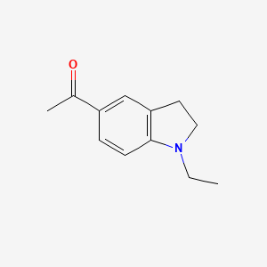 molecular formula C12H15NO B1410530 1-(1-Ethyl-2,3-dihydro-1H-indol-5-yl)-ethanone CAS No. 1600930-98-0