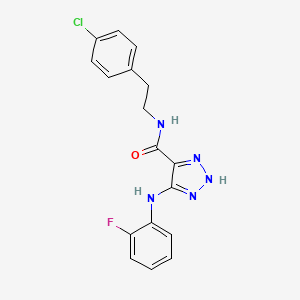 molecular formula C17H15ClFN5O B14105346 N-[2-(4-chlorophenyl)ethyl]-5-[(2-fluorophenyl)amino]-1H-1,2,3-triazole-4-carboxamide 