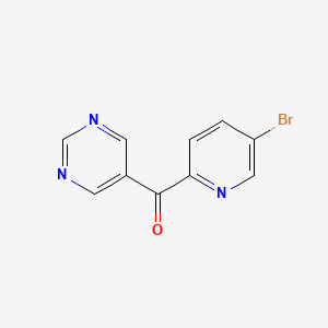 molecular formula C10H6BrN3O B1410536 (5-Bromopyridin-2-yl)(pyrimidin-5-yl)methanone CAS No. 1566272-93-2