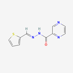 molecular formula C10H8N4OS B14105396 N-[(E)-2-thienylmethyleneamino]pyrazine-2-carboxamide 