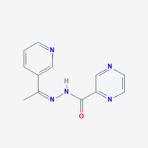 molecular formula C12H11N5O B14105399 N'-[(1Z)-1-(pyridin-3-yl)ethylidene]pyrazine-2-carbohydrazide 