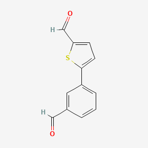 molecular formula C12H8O2S B14105435 5-(3-Formylphenyl)thiophene-2-carbaldehyde CAS No. 869959-15-9